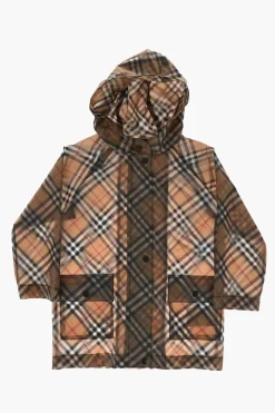 Online Giacca a Vento EMILIA a Quadri Plaid Con Cappuccio Abbigliamento