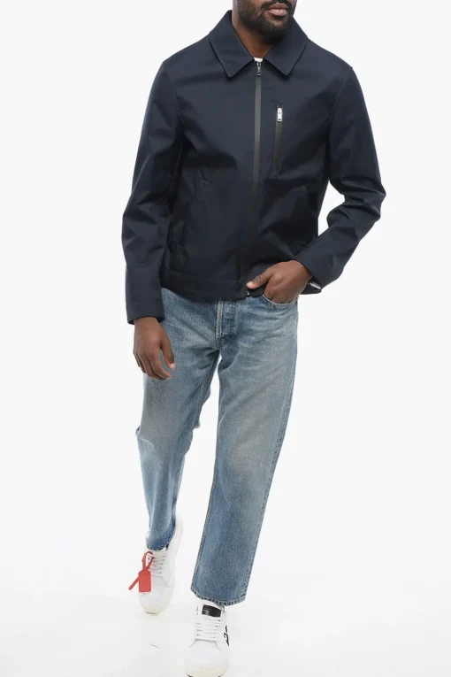 Fashion Giacca a Vento in Nylon con Zip Vulcanizzate Uomo Giubbotti