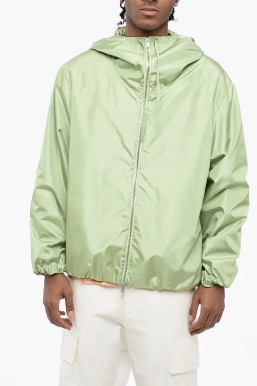 Giacca a Vento in Poliestere Riciclato con Cappuccio e Visiera>Jil Sander Online
