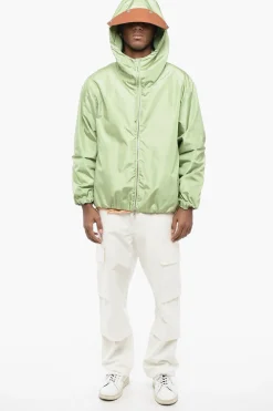 Giacca a Vento in Poliestere Riciclato con Cappuccio e Visiera></noscript>Jil Sander Online