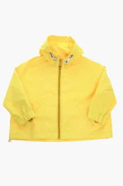 Giacca a Vento Oversized con Cappuccio e Dettaglio Zip>Khrisjoy Kids Clearance