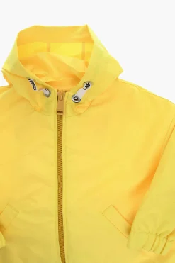 Giacca a Vento Oversized con Cappuccio e Dettaglio Zip>Khrisjoy Kids Clearance