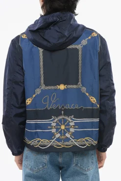 Giacca a Vento SAILOR in Nylon con Capuccio>Versace Outlet