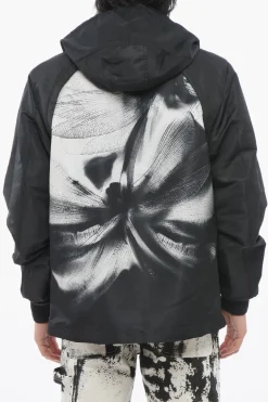 Giacca a Vento SKULL in Nylon Stampato>Alexander McQueen Outlet