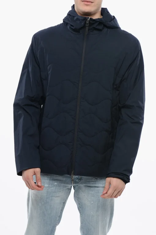 Giacca A Vento Trapuntato Con Cappuccio>Woolrich Outlet