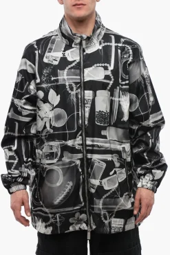 Giacca a Vento XRAY in Nylon con Cappuccio Removibile>Off-White Fashion