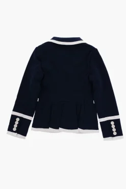 Clearance Giacca 3-Bottoni in Cotone con Bordi a Contrasto e Taschino Abbigliamento