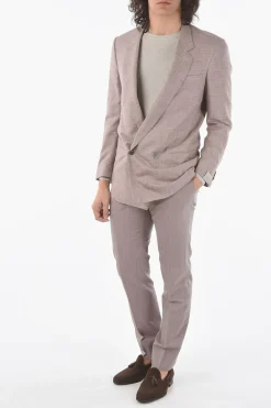 Sale giacca doppio petto VOGUE senza spacchi revers classico Uomo Giacche