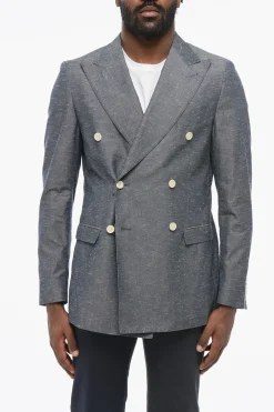 Clearance Giacca Doppiopetto Due Spacchi Revers a Lancia Uomo Giacche