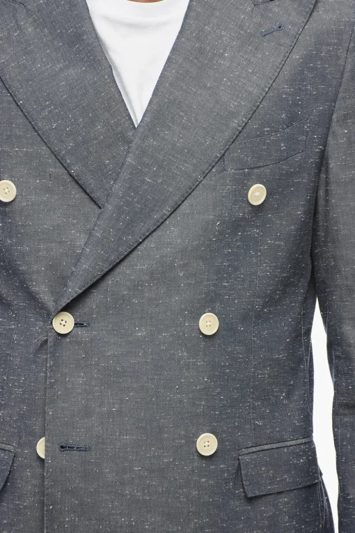 Clearance Giacca Doppiopetto Due Spacchi Revers a Lancia Uomo Giacche