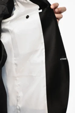 Outlet Giacca Oversize A 1 Bottoni in Cottone con Rever in Strass Uomo Giacche