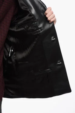 Fashion Giacca ROX in Pelle Vegan Uno Spacco Uomo Giacche