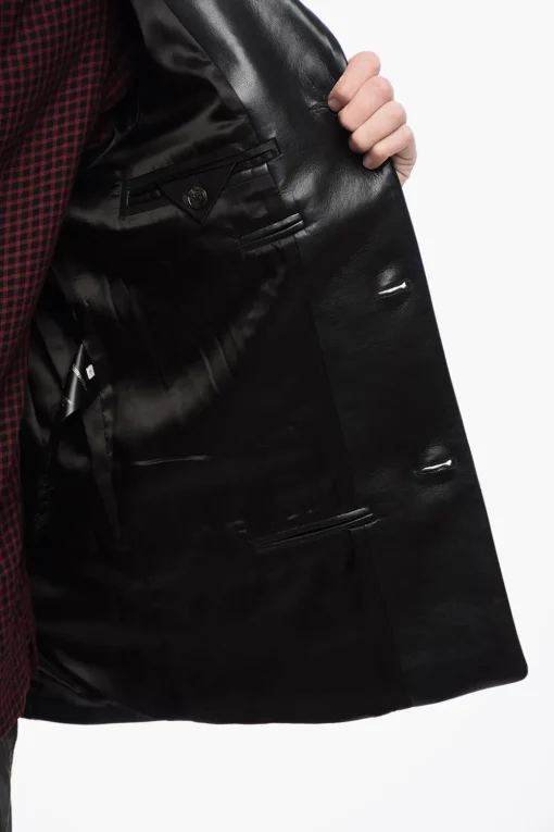Fashion Giacca ROX in Pelle Vegan Uno Spacco Uomo Giacche
