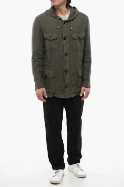 Giacca Sahariana in Lino con Cappuccio></noscript>Altea Hot