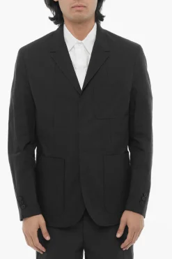 Giacca Slim Fit Sfoderata con Tasche a Toppa>Neil Barrett Fashion