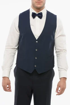 Sale Gilet 4 Bottoni In Lana Uomo Giacche