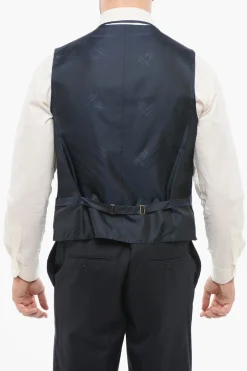 Sale Gilet 4 Bottoni In Lana Uomo Giacche