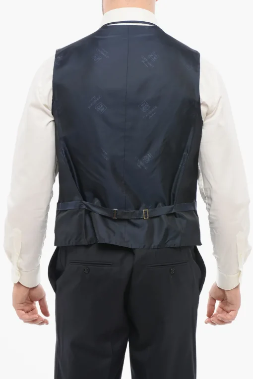 Sale Gilet 4 Bottoni In Lana Uomo Giacche
