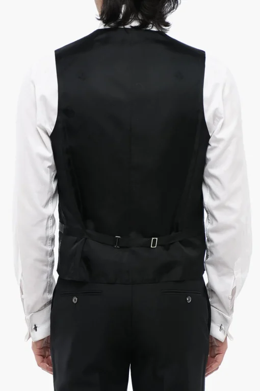 Best Gilet ACADEMY CERIMO in Seta Ricamato con 4 Bottoni Uomo Giacche