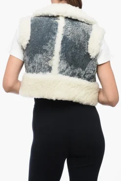 Gilet Cropped Fit in Shearling>Dolce & Gabbana Hot