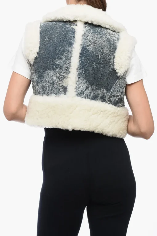 Gilet Cropped Fit in Shearling>Dolce & Gabbana Hot