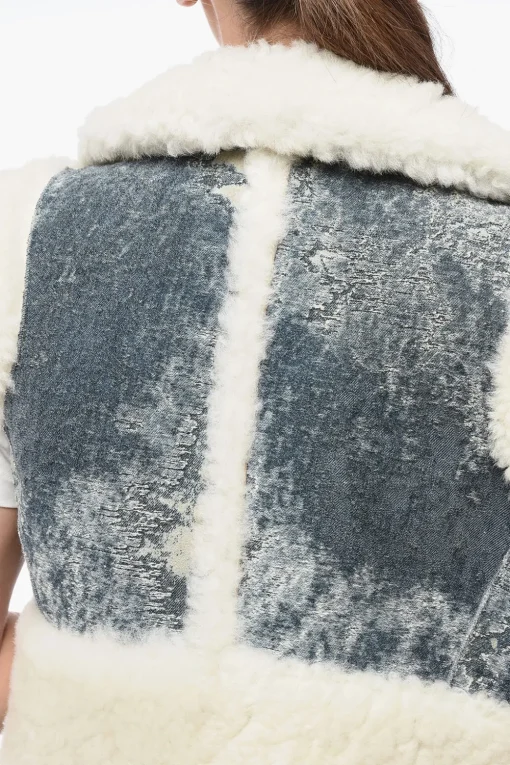Gilet Cropped Fit in Shearling>Dolce & Gabbana Hot