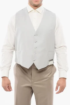 Sale Gilet In Lana 5 Bottoni Uomo Giacche