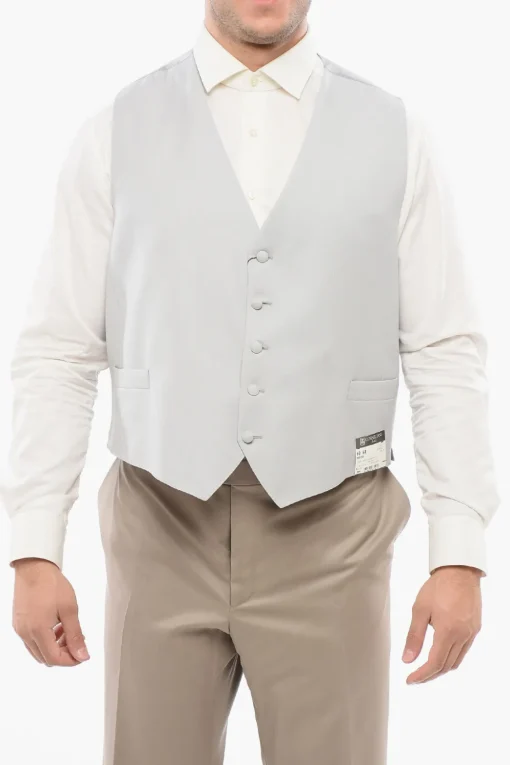 Sale Gilet In Lana 5 Bottoni Uomo Giacche