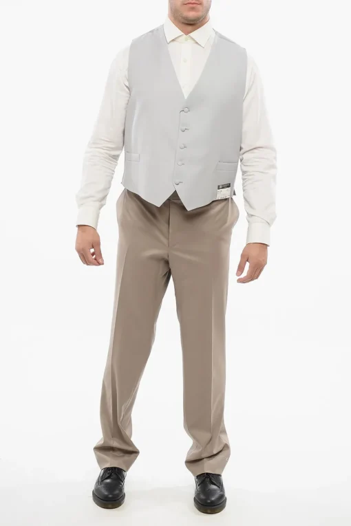 Sale Gilet In Lana 5 Bottoni Uomo Giacche