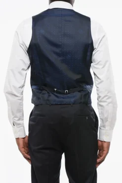 Online Gilet In Lana 5 Bottoni LEADER Con Tasche Ad Aletta Uomo Giacche