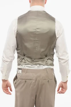 Gilet In Lana 5 Bottoni MASTER Con Tasche a Filo>CC Brothers New