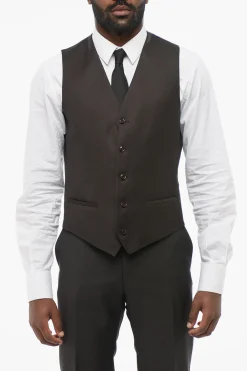 Online Gilet In Lana RESET 5 Bottoni Con Tasche A Filo Uomo Giacche