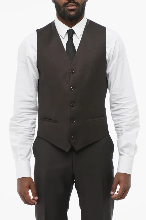 Online Gilet In Lana RESET 5 Bottoni Con Tasche A Filo Uomo Giacche