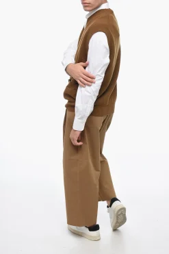 Best Gilet Ovrrsized in Misto Lana con Tasca Uomo Maglieria