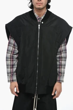 Hot Gilet Trapuntato JUMBO FLIGHT Oversize con Martingala Uomo Giubbotti