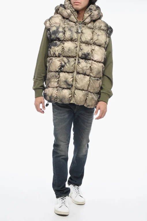 Gilet W-RALLE-SL Trapuntato Con Stampa Tie-Dye>Diesel Hot