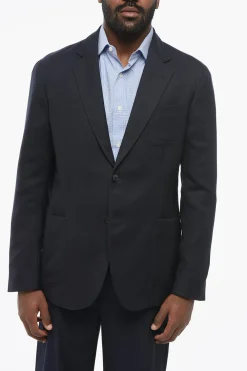 Hot GIORGIO Blazer Semifoderato in Misto Seta Uomo Giacche