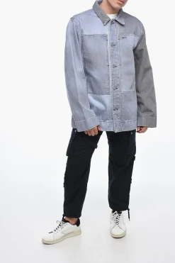 Giubbotto Bicolore in Denim></noscript>Objects IV Life Sale