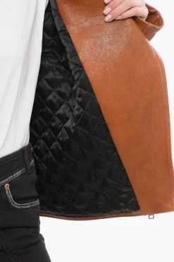 Giubbotto Biker in Pelle con Effetto Vintage></noscript>Prada Best