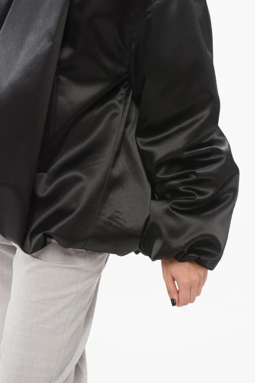 Best Giubbotto Bomber In Satin Con Drappeggio Donna Giubbotti