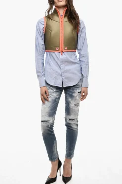 Best Giubbotto Crop In Tessuto Tecnico Con Finiture a Contrasto Donna Giubbotti