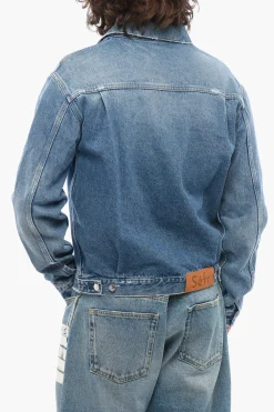Hot Giubbotto ELU in Denim con Doppio Taschino Uomo Giubbotti