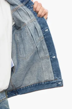 Hot Giubbotto ELU in Denim con Doppio Taschino Uomo Giubbotti
