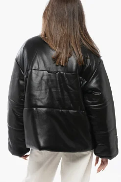 Discount Giubbotto HIDE In Pelle Vegan con Bottoni Automatici Donna Giubbotti
