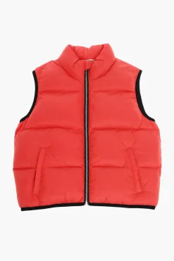 Giubbotto Imbottito senza Manica con Logo Stampato>Palm Angels Kids Best