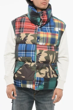 Giubbotto Imbottito Smanicato Motivo Patchwork>Khrisjoy Sale