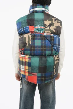 Giubbotto Imbottito Smanicato Motivo Patchwork>Khrisjoy Sale