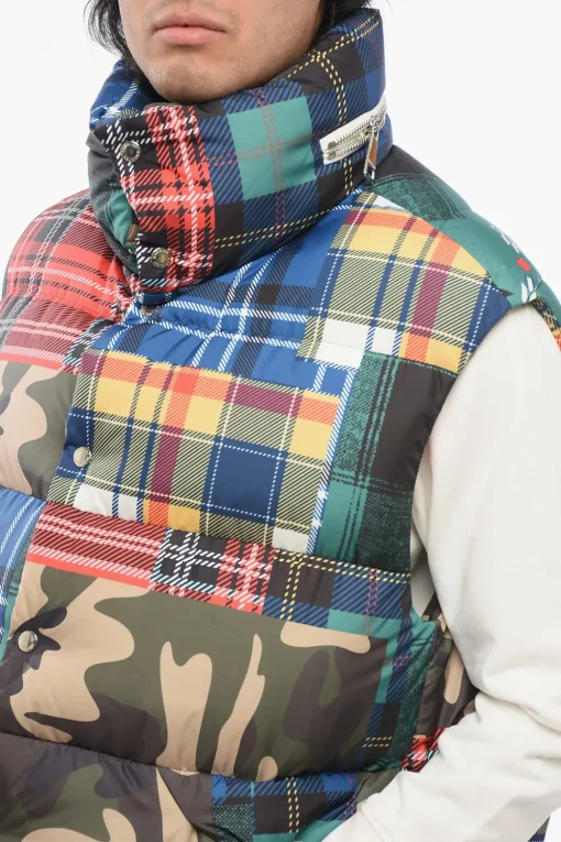 Giubbotto Imbottito Smanicato Motivo Patchwork>Khrisjoy Sale