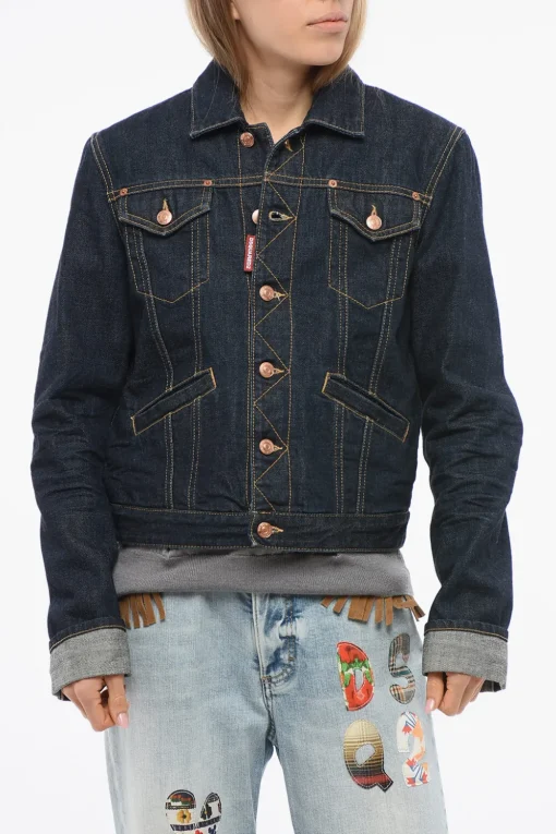 Best Giubbotto in Denim BOYFRIEND Lavaggio Scuro Donna Giubbotti