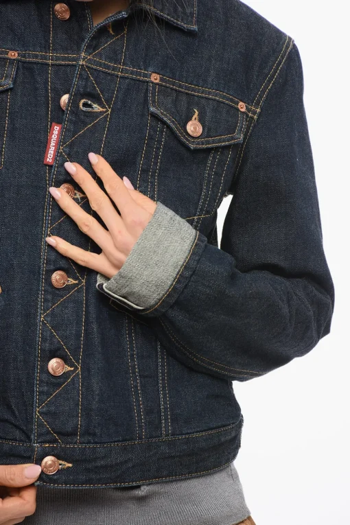 Best Giubbotto in Denim BOYFRIEND Lavaggio Scuro Donna Giubbotti